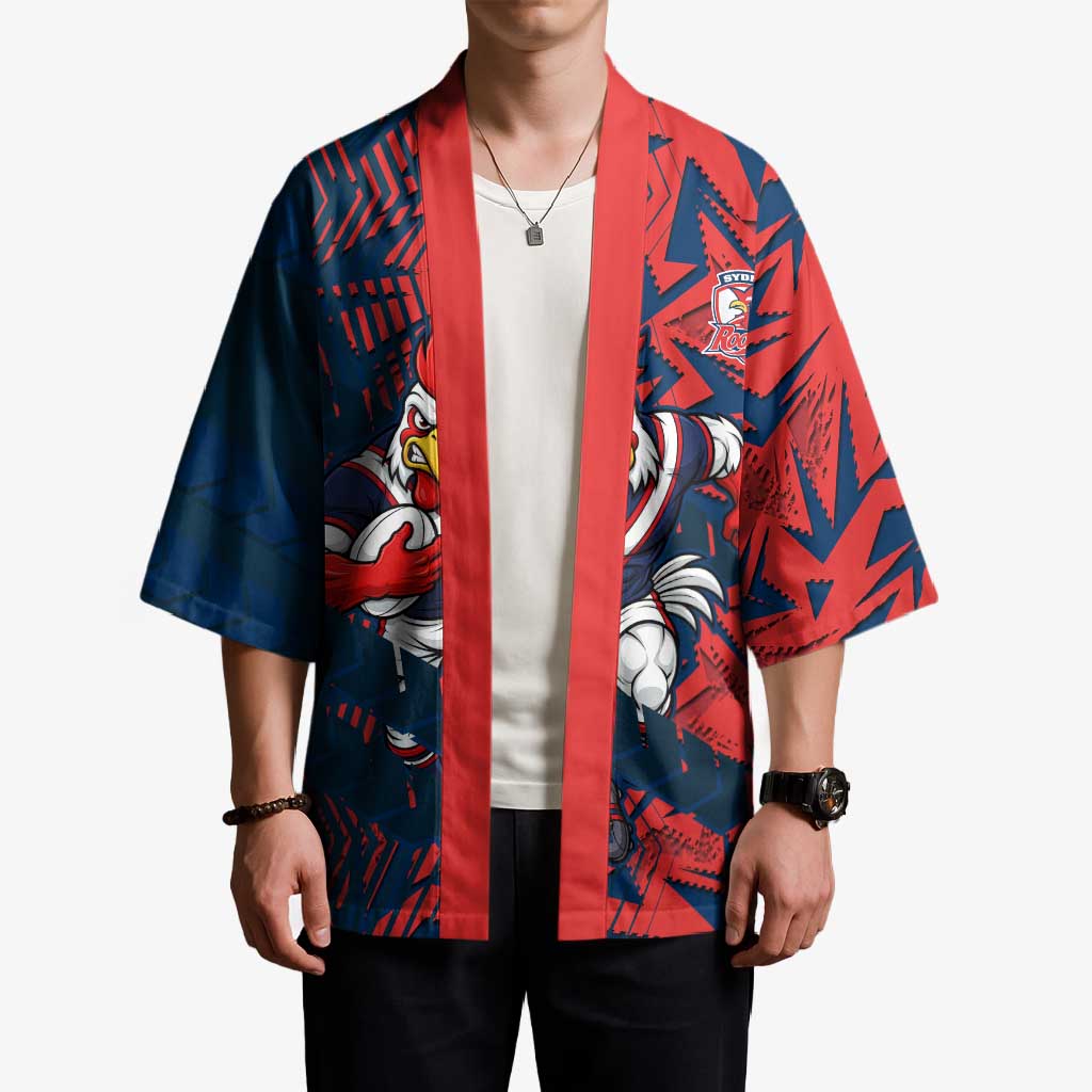 Sydney Roosters Rugby Kimono Fierce Mascot Geometric Tribal Art