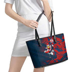 Sydney Roosters Rugby Leather Tote Bag Fierce Mascot Geometric Tribal Art