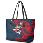 Sydney Roosters Rugby Leather Tote Bag Fierce Mascot Geometric Tribal Art