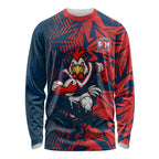Sydney Roosters Rugby Long Sleeve Shirt Fierce Mascot Geometric Tribal Art