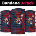 Sydney Roosters Rugby Neck Gaiter Fierce Mascot Geometric Tribal Art