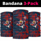 Sydney Roosters Rugby Neck Gaiter Fierce Mascot Geometric Tribal Art
