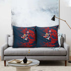 Sydney Roosters Rugby Pillow Cover Fierce Mascot Geometric Tribal Art