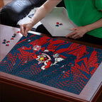 Sydney Roosters Rugby Puzzle Fierce Mascot Geometric Tribal Art