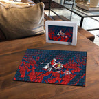 Sydney Roosters Rugby Puzzle Fierce Mascot Geometric Tribal Art