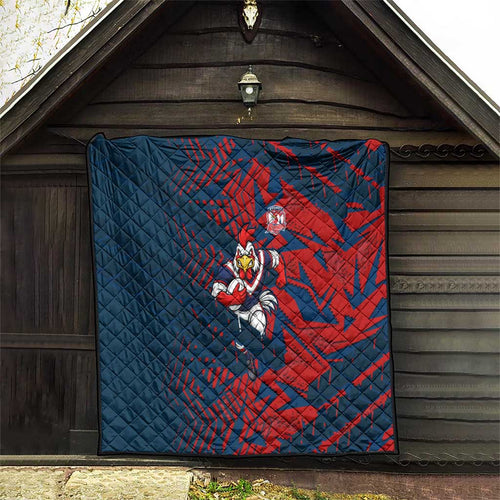 Sydney Roosters Rugby Quilt Fierce Mascot Geometric Tribal Art