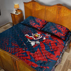 Sydney Roosters Rugby Quilt Bed Set Fierce Mascot Geometric Tribal Art