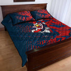 Sydney Roosters Rugby Quilt Bed Set Fierce Mascot Geometric Tribal Art