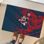 Sydney Roosters Rugby Rubber Doormat Fierce Mascot Geometric Tribal Art