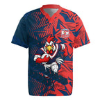 Sydney Roosters Rugby Rugby Jersey Fierce Mascot Geometric Tribal Art
