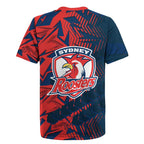 Sydney Roosters Rugby Rugby Jersey Fierce Mascot Geometric Tribal Art