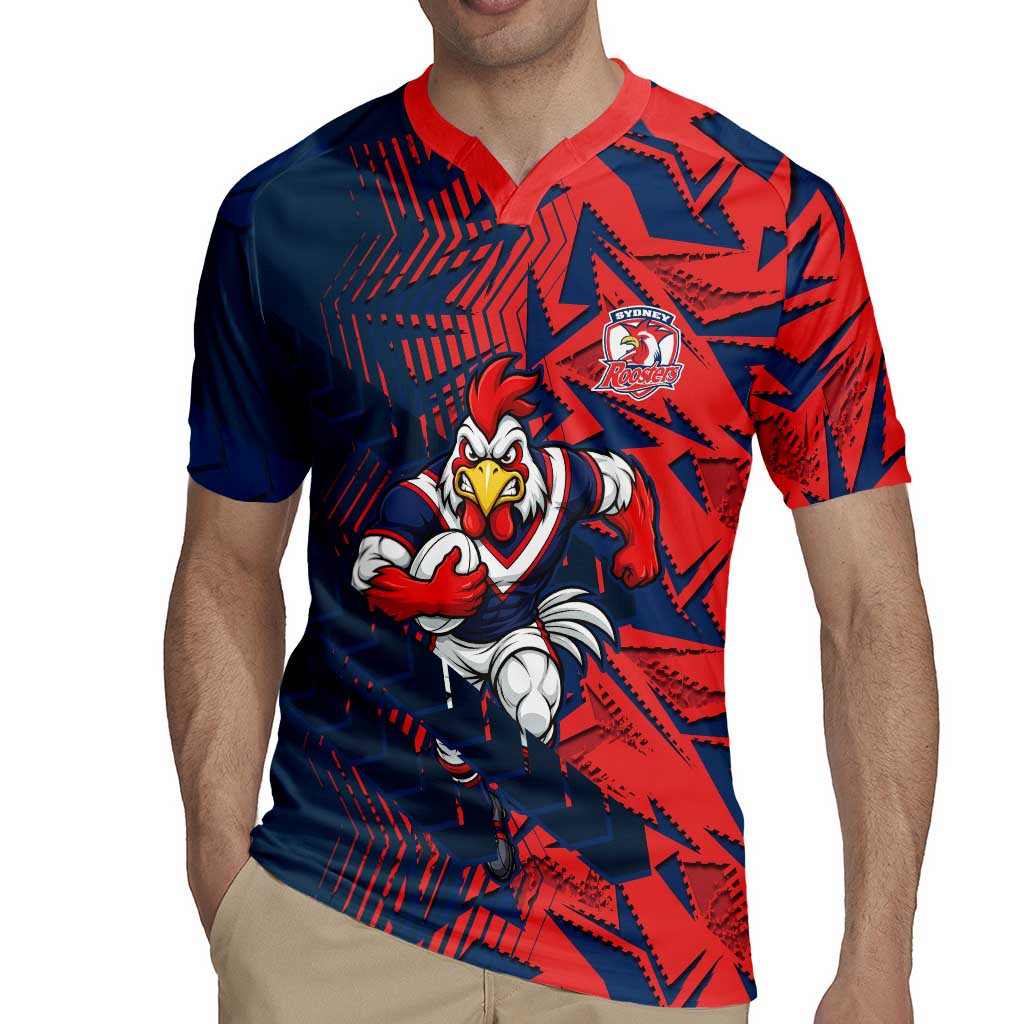 Sydney Roosters Rugby Rugby Jersey Fierce Mascot Geometric Tribal Art