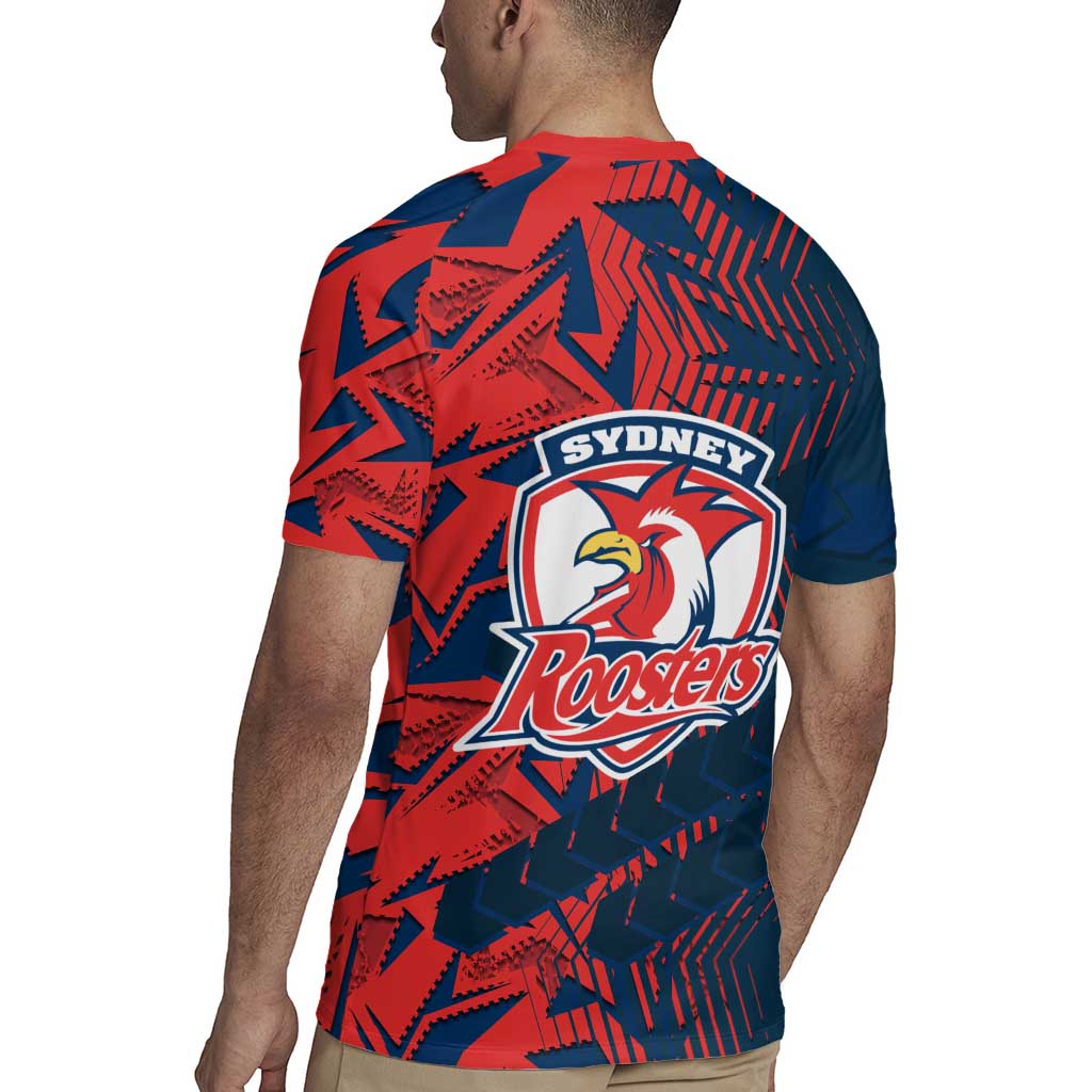 Sydney Roosters Rugby Rugby Jersey Fierce Mascot Geometric Tribal Art