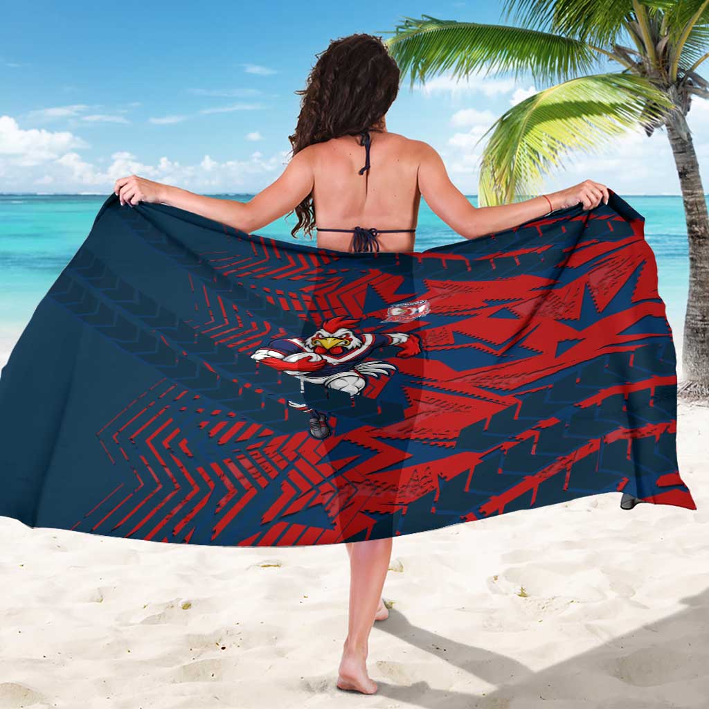 Sydney Roosters Rugby Sarong Fierce Mascot Geometric Tribal Art