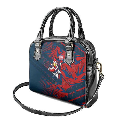 Sydney Roosters Rugby Shoulder Handbag Fierce Mascot Geometric Tribal Art