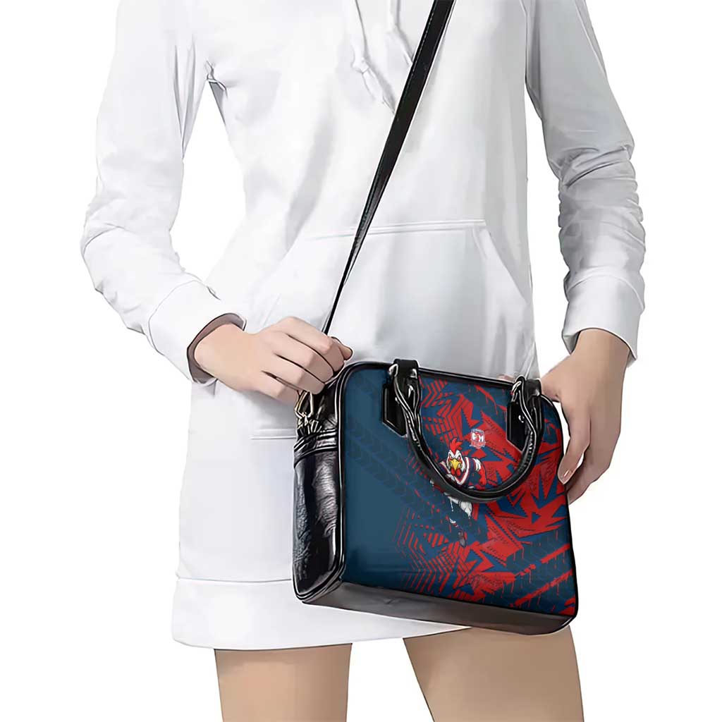 Sydney Roosters Rugby Shoulder Handbag Fierce Mascot Geometric Tribal Art