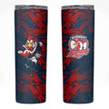 Sydney Roosters Rugby Skinny Tumbler Fierce Mascot Geometric Tribal Art