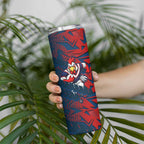 Sydney Roosters Rugby Skinny Tumbler Fierce Mascot Geometric Tribal Art