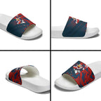 Sydney Roosters Rugby Slide Sandals Fierce Mascot Geometric Tribal Art