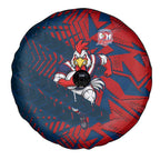 Sydney Roosters Rugby Spare Tire Cover Fierce Mascot Geometric Tribal Art