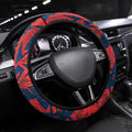 Sydney Roosters Rugby Steering Wheel Cover Fierce Mascot Geometric Tribal Art