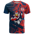 Sydney Roosters Rugby T Shirt Fierce Mascot Geometric Tribal Art