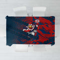 Sydney Roosters Rugby Tablecloth Fierce Mascot Geometric Tribal Art
