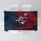 Sydney Roosters Rugby Tablecloth Fierce Mascot Geometric Tribal Art