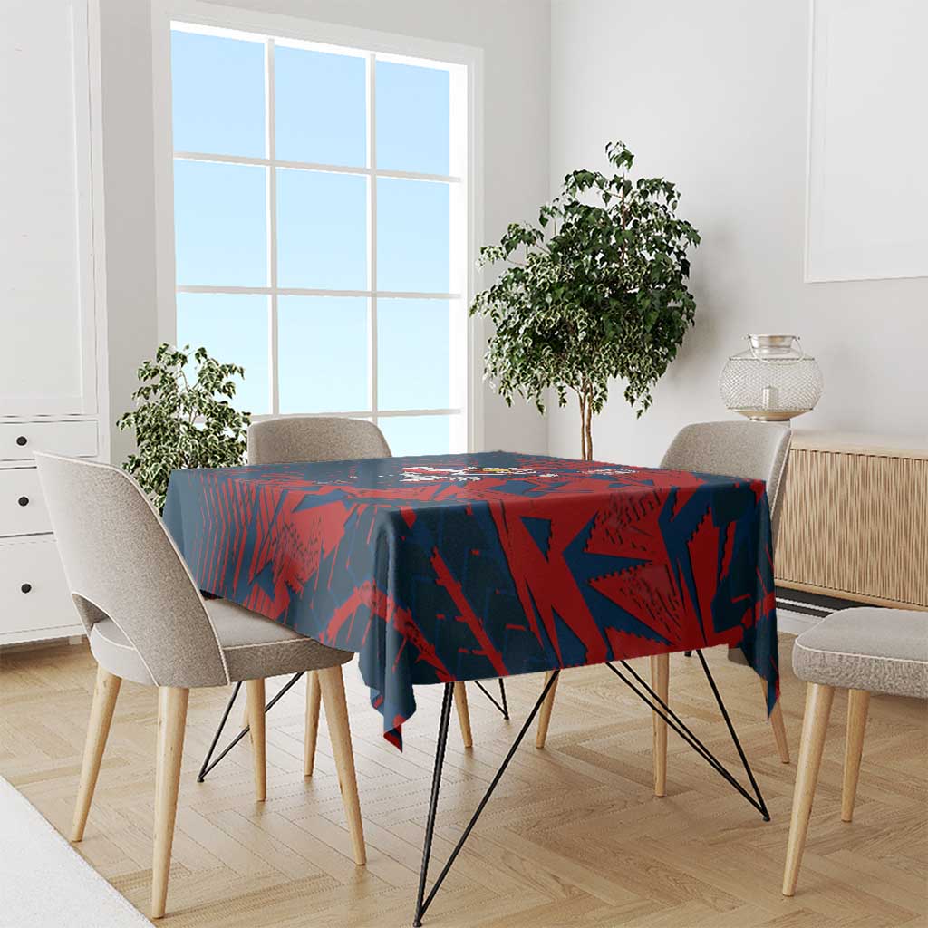 Sydney Roosters Rugby Tablecloth Fierce Mascot Geometric Tribal Art