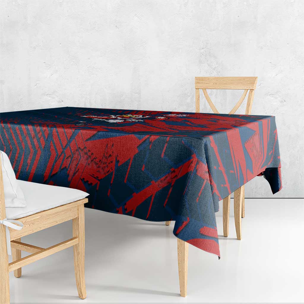 Sydney Roosters Rugby Tablecloth Fierce Mascot Geometric Tribal Art