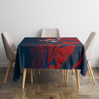 Sydney Roosters Rugby Tablecloth Fierce Mascot Geometric Tribal Art
