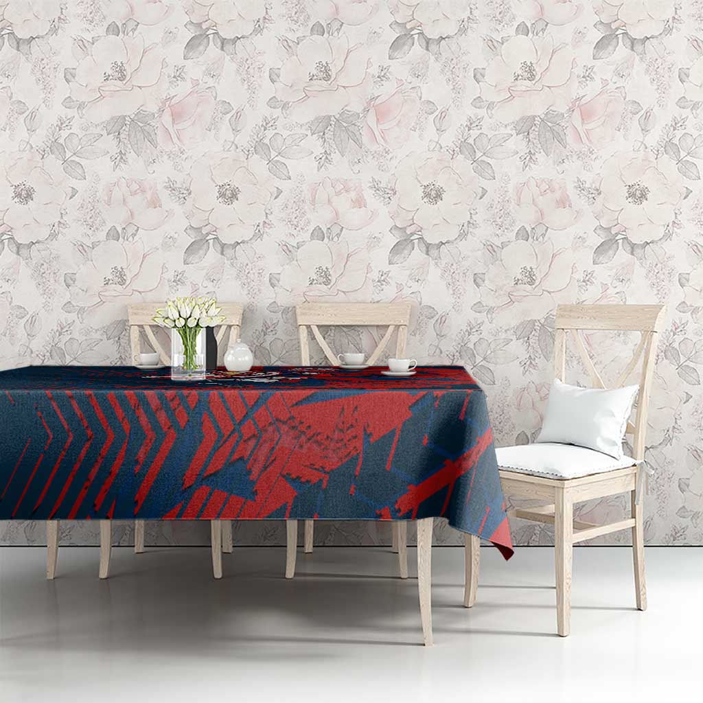 Sydney Roosters Rugby Tablecloth Fierce Mascot Geometric Tribal Art