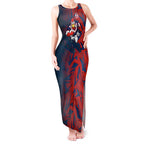 Sydney Roosters Rugby Tank Maxi Dress Fierce Mascot Geometric Tribal Art