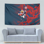 Sydney Roosters Rugby Tapestry Fierce Mascot Geometric Tribal Art