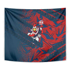Sydney Roosters Rugby Tapestry Fierce Mascot Geometric Tribal Art