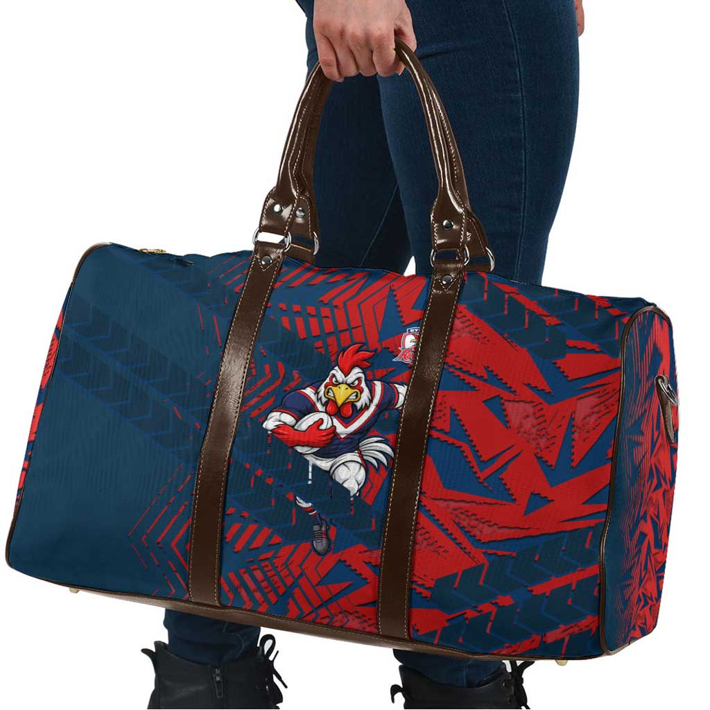 Sydney Roosters Rugby Travel Bag Fierce Mascot Geometric Tribal Art