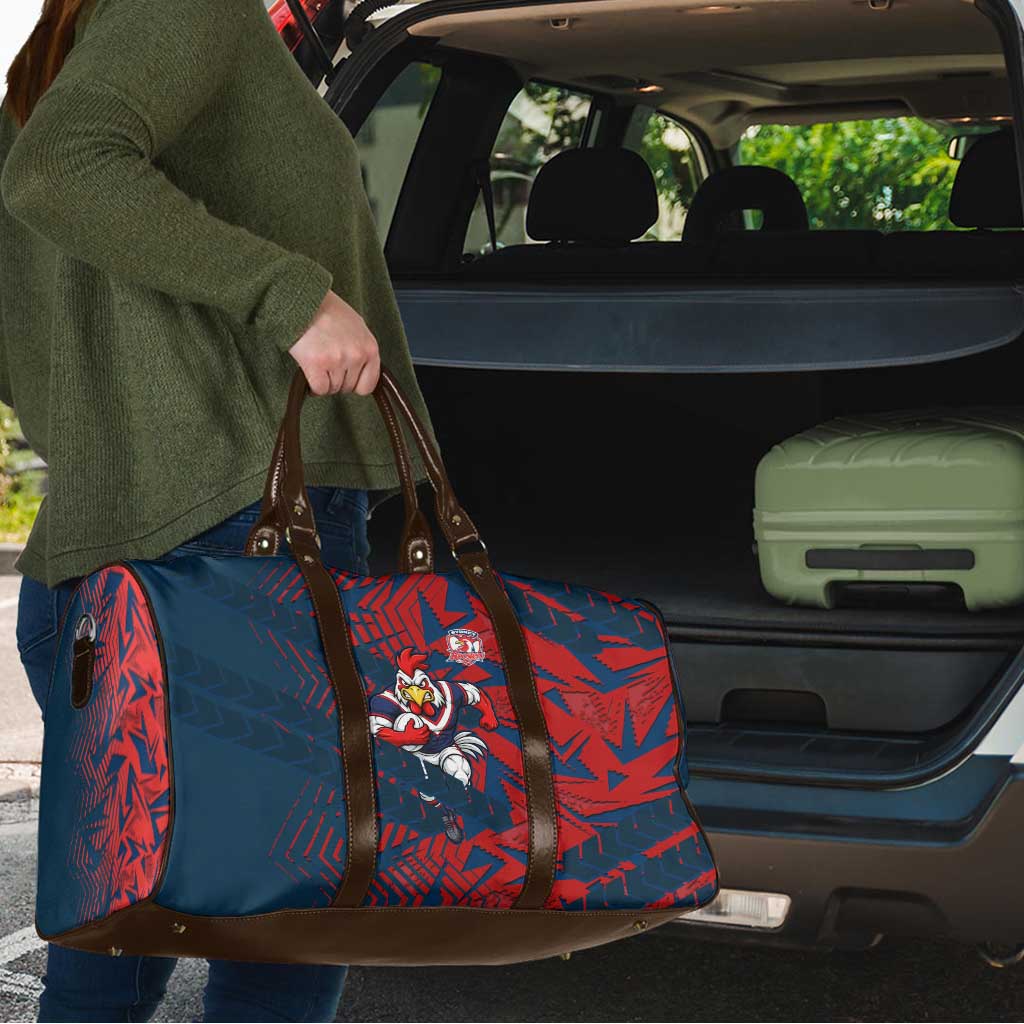 Sydney Roosters Rugby Travel Bag Fierce Mascot Geometric Tribal Art