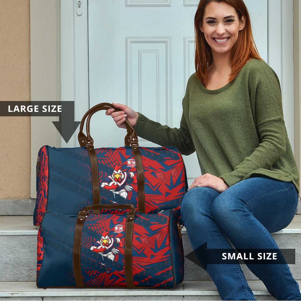 Sydney Roosters Rugby Travel Bag Fierce Mascot Geometric Tribal Art