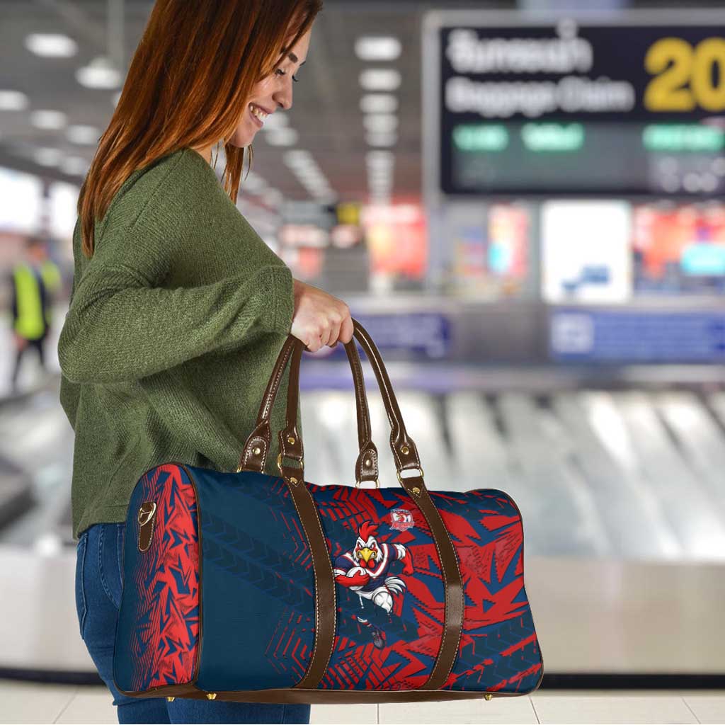 Sydney Roosters Rugby Travel Bag Fierce Mascot Geometric Tribal Art