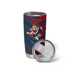 Sydney Roosters Rugby Tumbler Cup Fierce Mascot Geometric Tribal Art