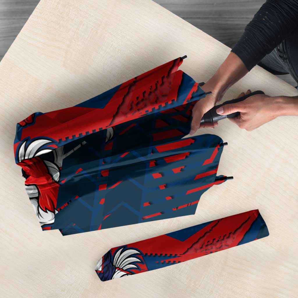 Sydney Roosters Rugby Umbrella Fierce Mascot Geometric Tribal Art