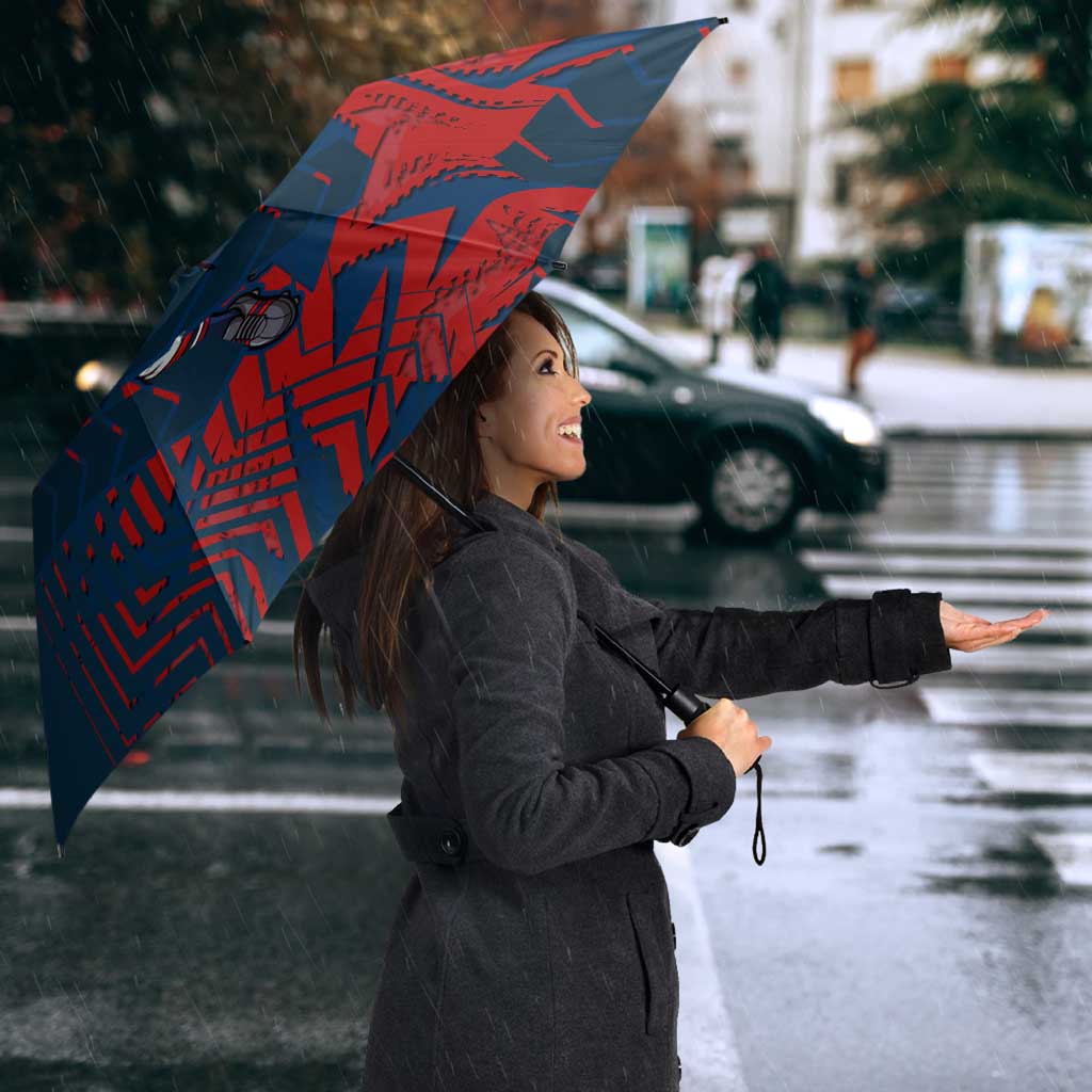 Sydney Roosters Rugby Umbrella Fierce Mascot Geometric Tribal Art
