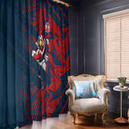 Sydney Roosters Rugby Window Curtain Fierce Mascot Geometric Tribal Art
