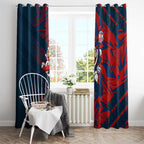 Sydney Roosters Rugby Window Curtain Fierce Mascot Geometric Tribal Art