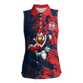 Sydney Roosters Rugby Women Sleeveless Polo Shirt Fierce Mascot Geometric Tribal Art