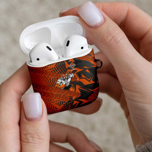 Wests Tigers Rugby AirPods Case Fierce Mascot Geometric Tribal Art