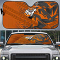 Wests Tigers Rugby Auto Sun Shade Fierce Mascot Geometric Tribal Art