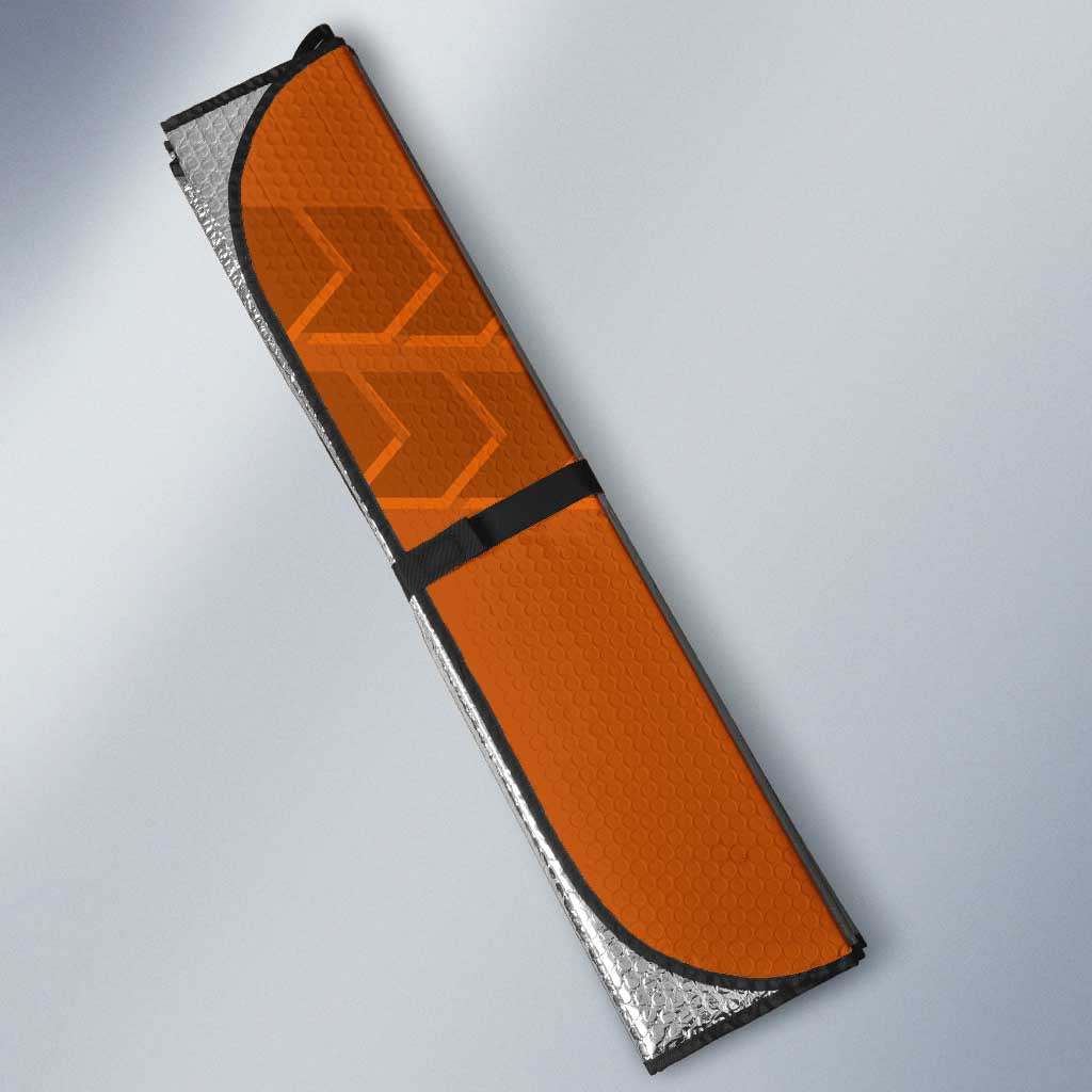 Wests Tigers Rugby Auto Sun Shade Fierce Mascot Geometric Tribal Art