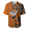 Wests Tigers Rugby Baseball Jersey Fierce Mascot Geometric Tribal Art