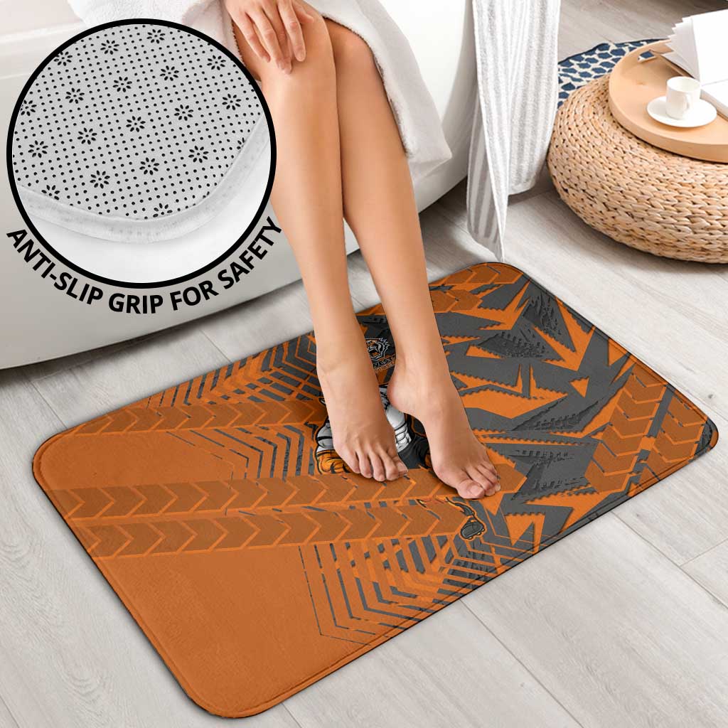 Wests Tigers Rugby Bathroom Set Fierce Mascot Geometric Tribal Art